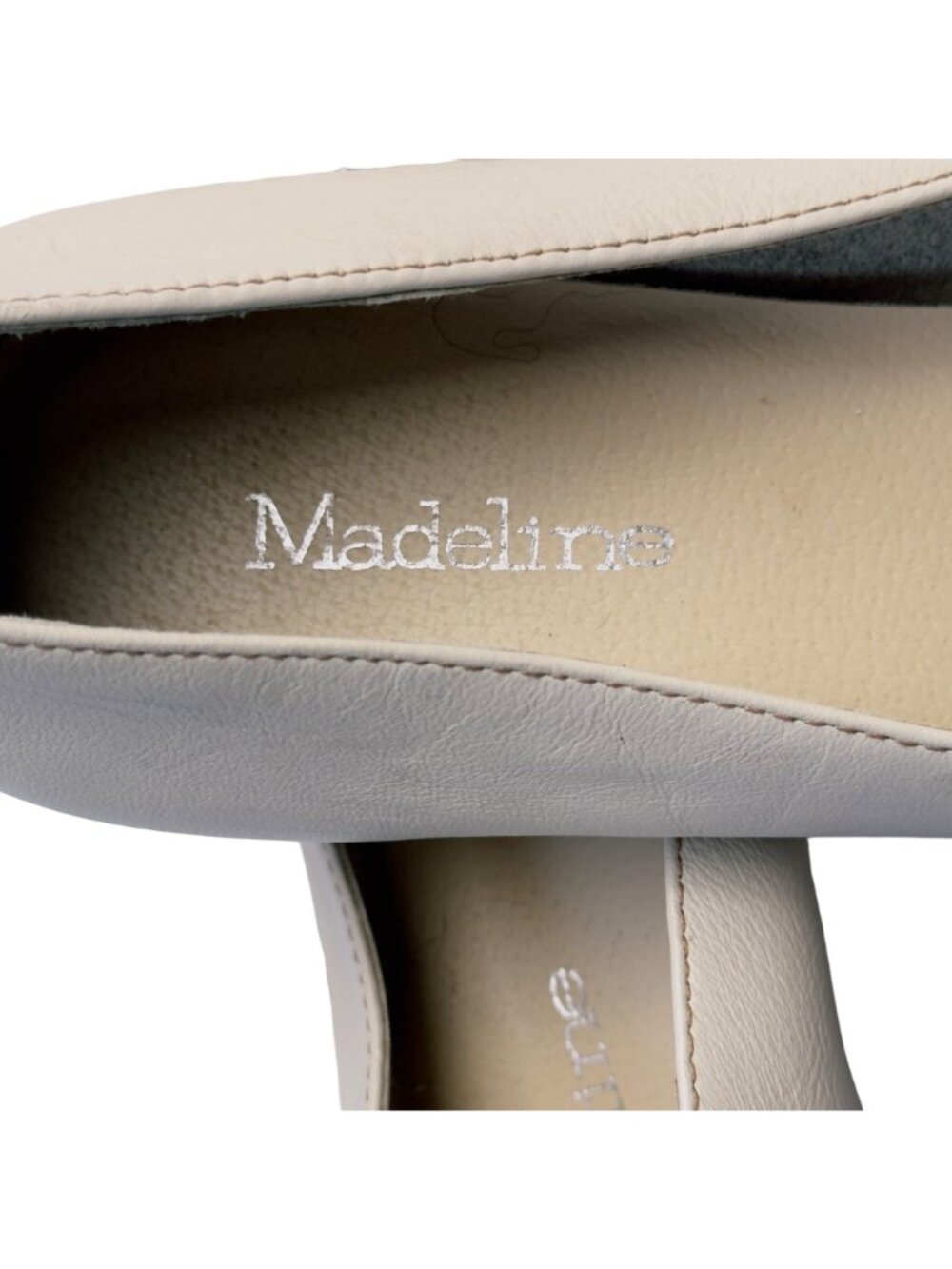 MADELINE BERYL Women’s Shoes Leather Loafers Beige Size 8W - Picture 12 of 13
